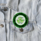 Happy St Patrick's Day Green Confetti Button (In situ)