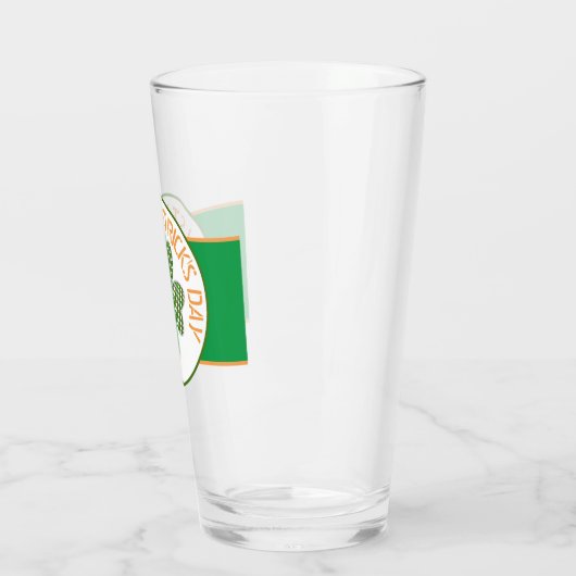 Happy St Patrick's Day Green Gingham Shamrock Glas (Links)