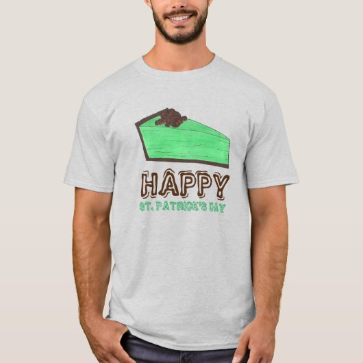 Happy St. Patrick's Day Green Grasshopper Pie T-shirt (Voorkant)