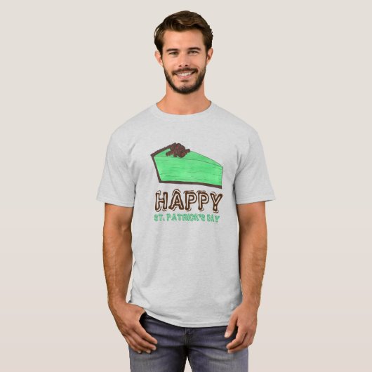 Happy St. Patrick's Day Green Grasshopper Pie T-shirt (Voorkant volledig)