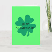 Happy St Patrick's Day Green Irish Shamrock 2025 Kaart (Voorkant)