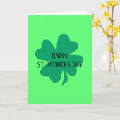 Happy St Patrick's Day Green Irish Shamrock 2025 Kaart (Gele Bloem)