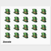 Happy St Patrick's Day Green Leprechaun Pet Vierkante Sticker (Vel)