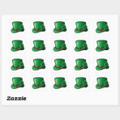 Happy St Patrick's Day Green Leprechaun Pet Vierkante Sticker (Vel)