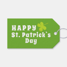 Happy St Patrick's day Green Lucky Shamrock Cadeaulabel