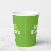 Happy St Patrick's day Green Lucky Shamrock Papieren Bekers (Rechts)