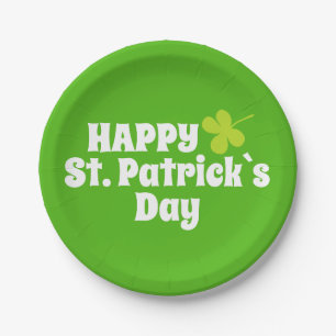 Happy St Patrick's day Green Lucky Shamrock Papieren Bordje
