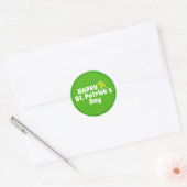 Happy St Patrick's day Green Lucky Shamrock Ronde Sticker (Envelop)