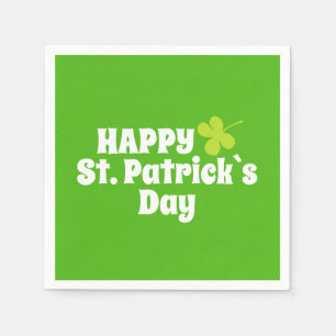 Happy St Patrick's day Green Lucky Shamrock Servet