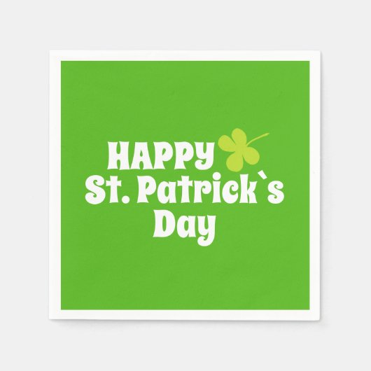 Happy St Patrick's day Green Lucky Shamrock Servet (Voorkant)