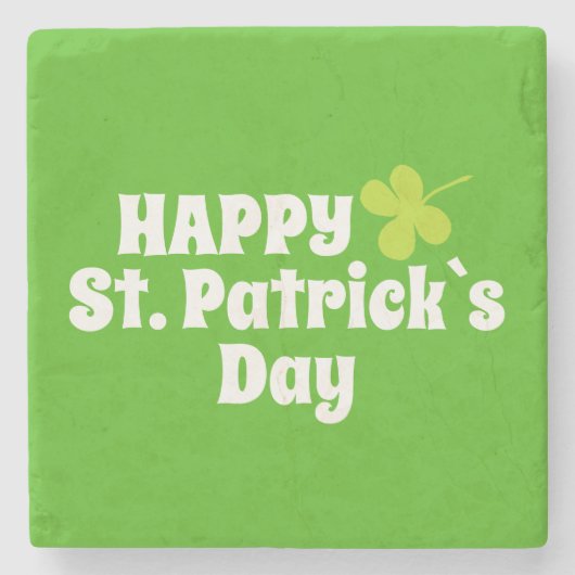 Happy St Patrick's day Green Lucky Shamrock Stone Stenen Onderzetter (Voorkant)