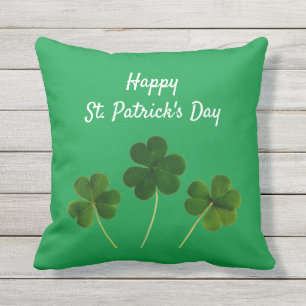 Happy St Patrick's Day Green Lucky Shamrocks Buitenkussen