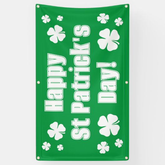 Happy St Patrick's day green party banner (Verticaal)