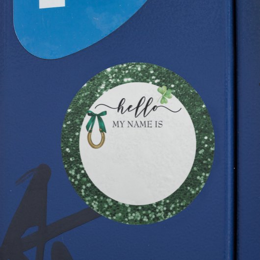 Happy St. Patrick's Day Green Party Clover Ronde Sticker