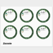 Happy St. Patrick's Day Green Party Clover Ronde Sticker (Vel)