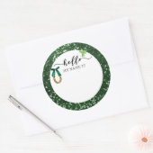 Happy St. Patrick's Day Green Party Clover Ronde Sticker (Envelop)