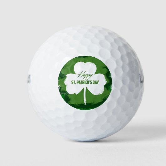 Happy St Patricks Day Green Shamrock | FEESTDAGEN Golfballen (Voorkant)