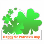 Happy St Patrick's Day Green Shamrock gepersonalis Sticker (Voorkant)