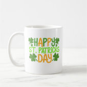 Happy St. Patrick's Day Green Shamrock Koffiemok (Links)