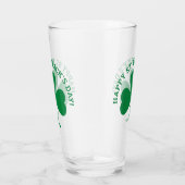Happy St. Patrick's Day Green Shamrock Leaf Glas (Rechts)