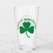 Happy St. Patrick's Day Green Shamrock Leaf Glas (Voorkant)