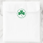 Happy St. Patrick's Day Green Shamrock Leaf Ronde Sticker (Tas)