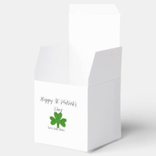 Happy St. Patrick's day green shamrock name Bedankdoosjes (Geopend)