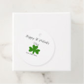 Happy St. Patrick's day green shamrock name  Bedankjes Labels (In situ)