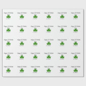 Happy St. Patrick's day green shamrock name  Cadeaupapier (Vlak)