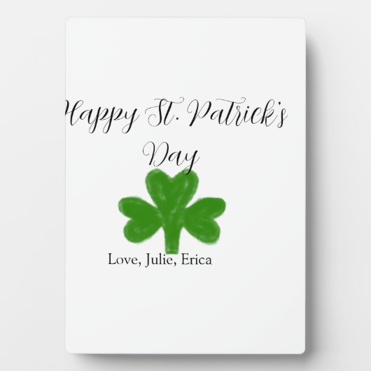 Happy St. Patrick's day green shamrock name  Fotoplaat (voorkant)