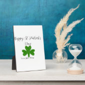 Happy St. Patrick's day green shamrock name  Fotoplaat (Zijkant)