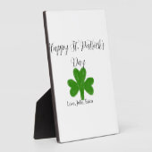 Happy St. Patrick's day green shamrock name  Fotoplaat (Zijkant)