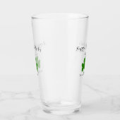 Happy St. Patrick's day green shamrock name  Glas (Rechts)