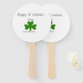 Happy St. Patrick's day green shamrock name  Handwaaier (Voorkant en achterkant)