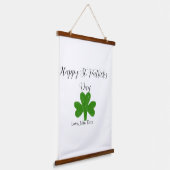 Happy St. Patrick's day green shamrock name  Hangend Wandkleed (Gebogen)
