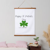 Happy St. Patrick's day green shamrock name  Hangend Wandkleed (Slaapkamer)