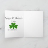 Happy St. Patrick's day green shamrock name  Kaart (Binnen)