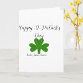 Happy St. Patrick's day green shamrock name  Kaart (Gele Bloem)