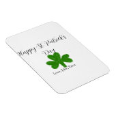 Happy St. Patrick's day green shamrock name  Magneet (Rechterzijde)