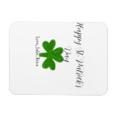 Happy St. Patrick's day green shamrock name  Magneet (Horizontaal)