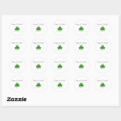 Happy St. Patrick's day green shamrock name  Ronde Sticker (Vel)