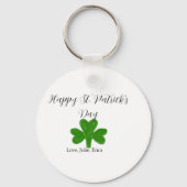 Happy St. Patrick's day green shamrock name  Sleutelhanger (Voorkant)