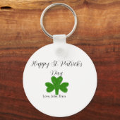 Happy St. Patrick's day green shamrock name  Sleutelhanger (Voorkant)