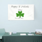 Happy St. Patrick's day green shamrock name  Spandoek (Beurs)