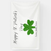 Happy St. Patrick's day green shamrock name  Spandoek (Verticaal)
