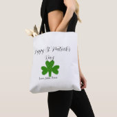Happy St. Patrick's day green shamrock name  Tote Bag (Dichtbij)