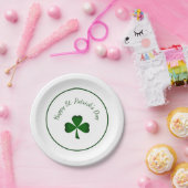 Happy St. Patrick's Day Green shamrock Papieren Bordje (Feest)