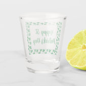 Happy St. Patricks Day green Shamrock patroon Shot Glas (Achterkant)