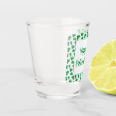 Happy St. Patricks Day green Shamrock patroon Shot Glas (Links)