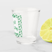 Happy St. Patricks Day green Shamrock patroon Shot Glas (Rechts)